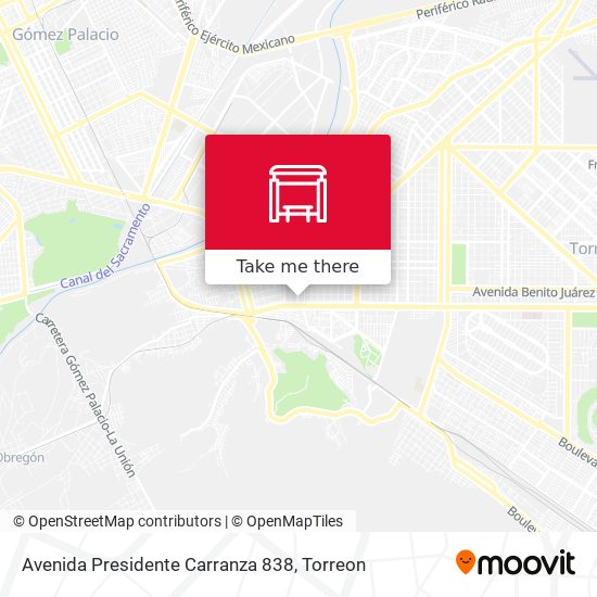 Avenida Presidente Carranza 838 map