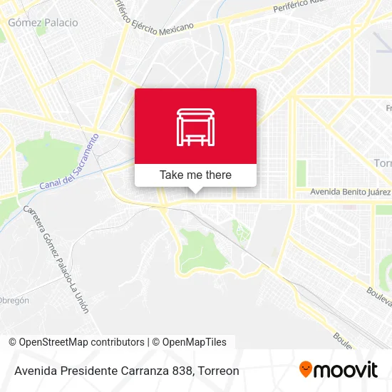 Avenida Presidente Carranza 838 map