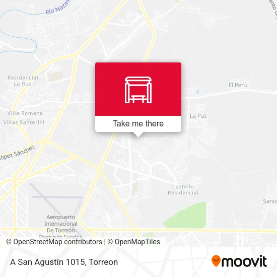 A San Agustín 1015 map
