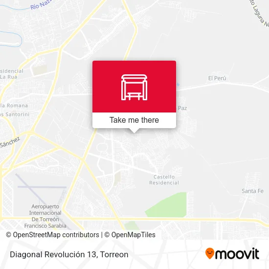 Diagonal Revolución 13 map