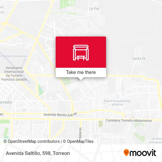 Avenida Saltillo, 598 map