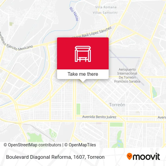 Mapa de Boulevard Diagonal Reforma, 1607