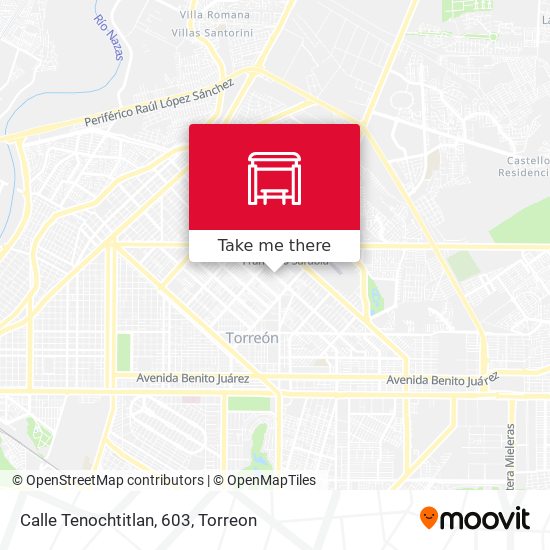 Mapa de Calle Tenochtitlan, 603