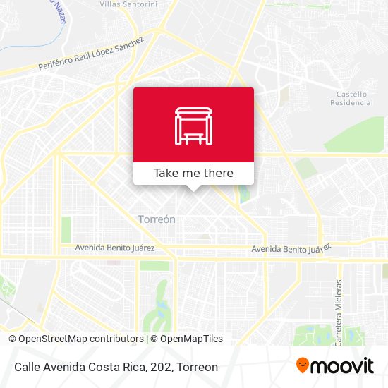 Mapa de Calle Avenida Costa Rica, 202