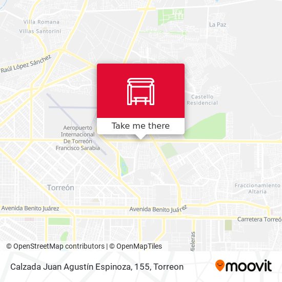 Calzada Juan Agustín Espinoza, 155 map