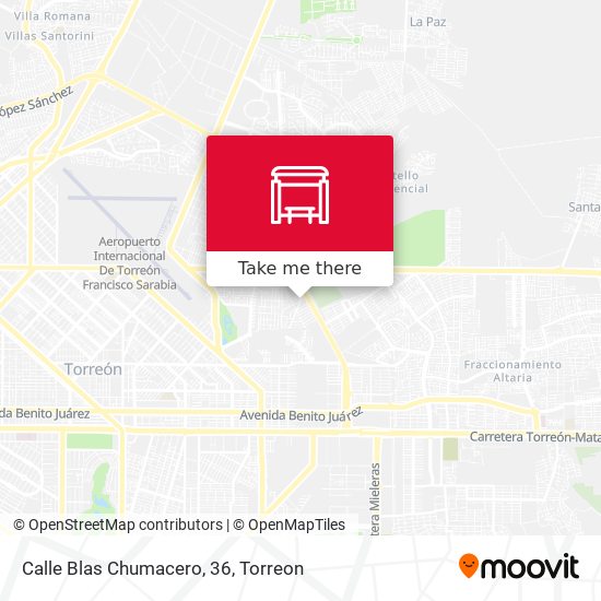 Calle Blas Chumacero, 36 map