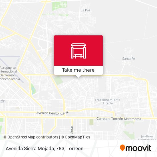 Mapa de Avenida Sierra Mojada, 783