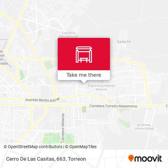 Cerro De Las Casitas, 663 map