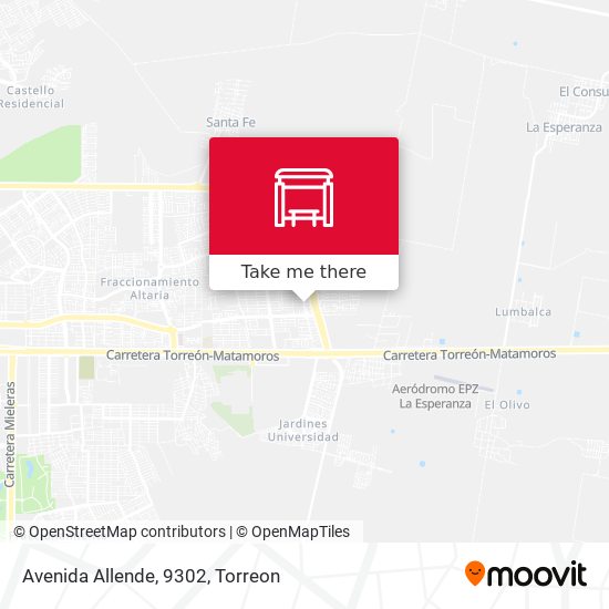 Mapa de Avenida Allende, 9302