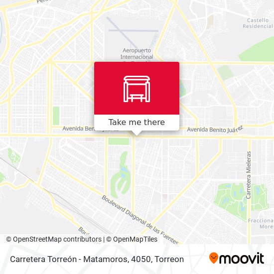 Mapa de Carretera Torreón - Matamoros, 4050