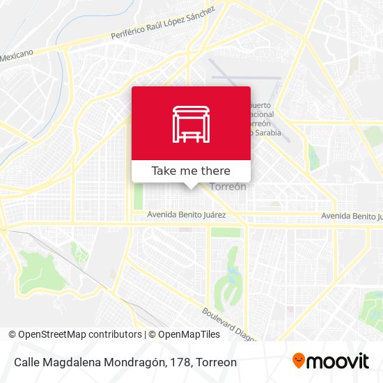 Mapa de Calle Magdalena Mondragón, 178