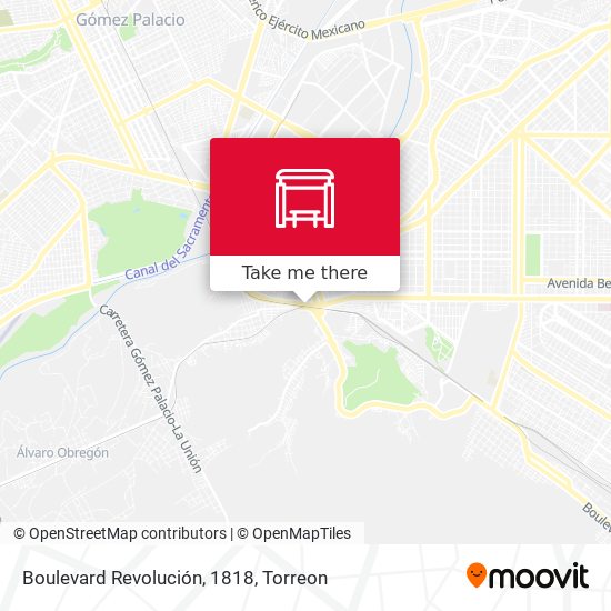 Boulevard Revolución, 1818 map