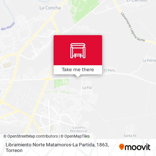 Libramiento Norte Matamoros-La Partida, 1863 map