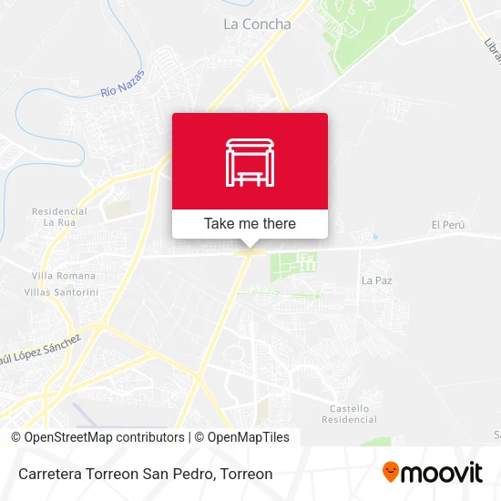 Mapa de Carretera Torreon San Pedro