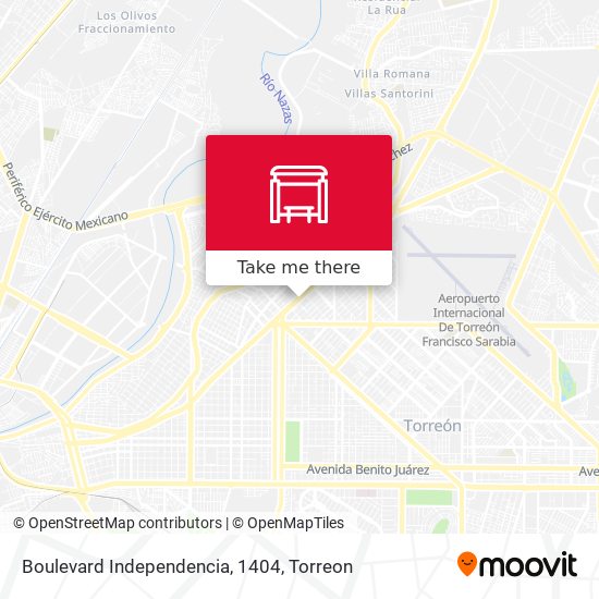 Mapa de Boulevard Independencia, 1404
