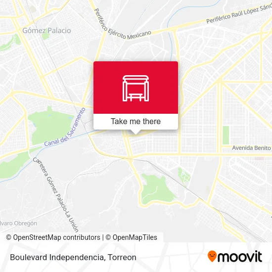 Boulevard Independencia map