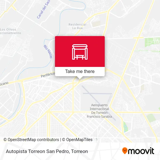 Mapa de Autopista Torreon San Pedro
