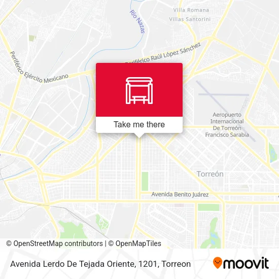 Mapa de Avenida Lerdo De Tejada Oriente, 1201