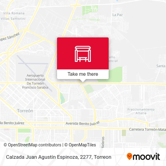Mapa de Calzada Juan Agustín Espinoza, 2277