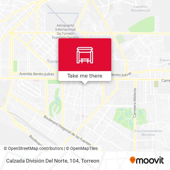 Mapa de Calzada División Del Norte, 104
