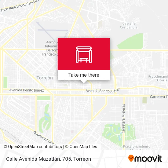 Mapa de Calle Avenida Mazatlán, 705