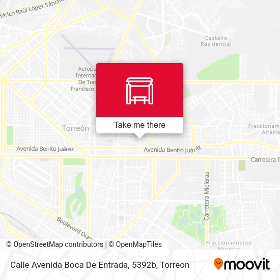Mapa de Calle Avenida Boca De Entrada, 5392b