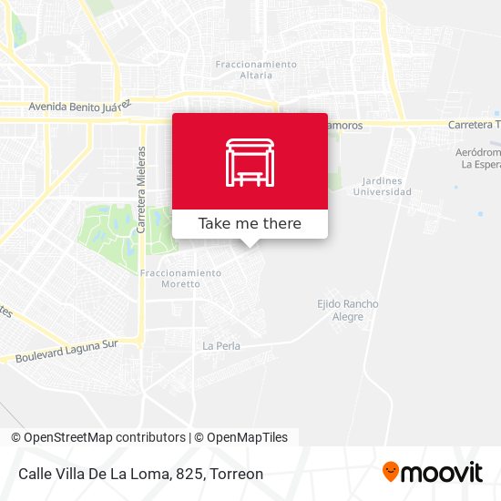 Mapa de Calle Villa De La Loma, 825