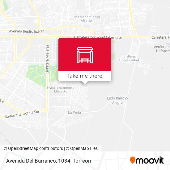 Mapa de Avenida Del Barranco, 1034
