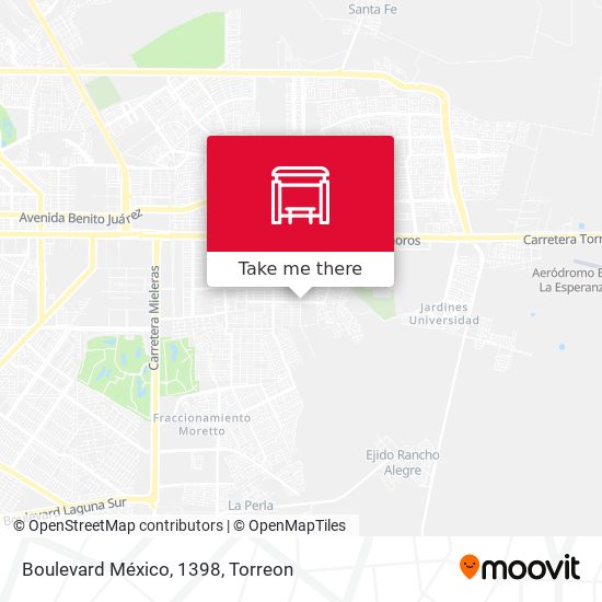 Mapa de Boulevard México, 1398