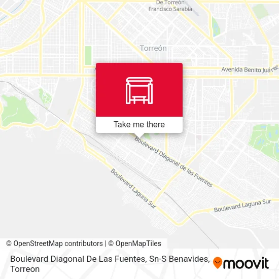 Mapa de Boulevard Diagonal De Las Fuentes, Sn-S Benavides