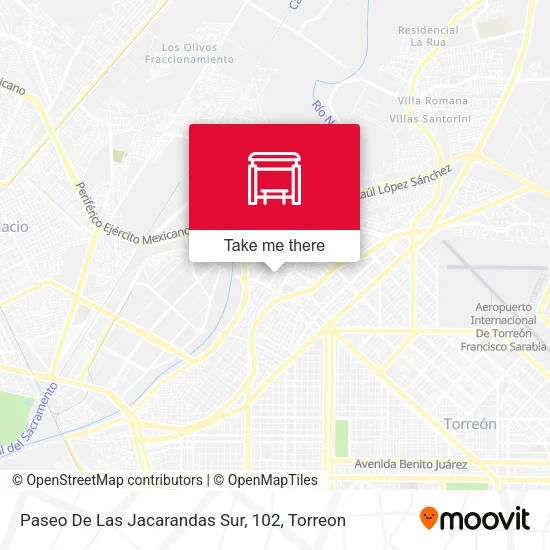 Paseo De Las Jacarandas Sur, 102 map