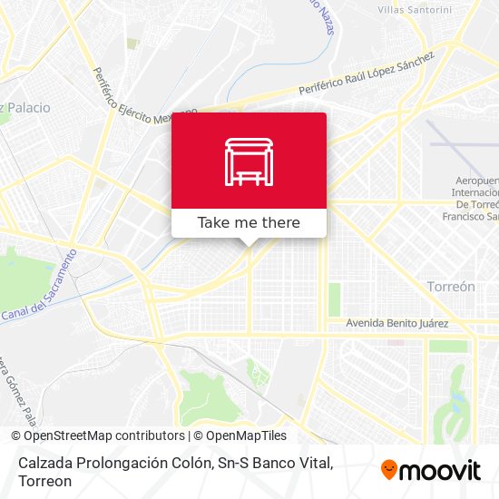 Calzada Prolongación Colón, Sn-S Banco Vital map