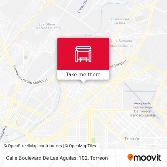 How to get to Calle Boulevard De Las Aguilas, 102 in Torreón by Bus?