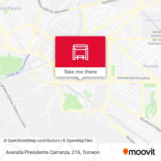 Avenida Presidente Carranza, 216 map