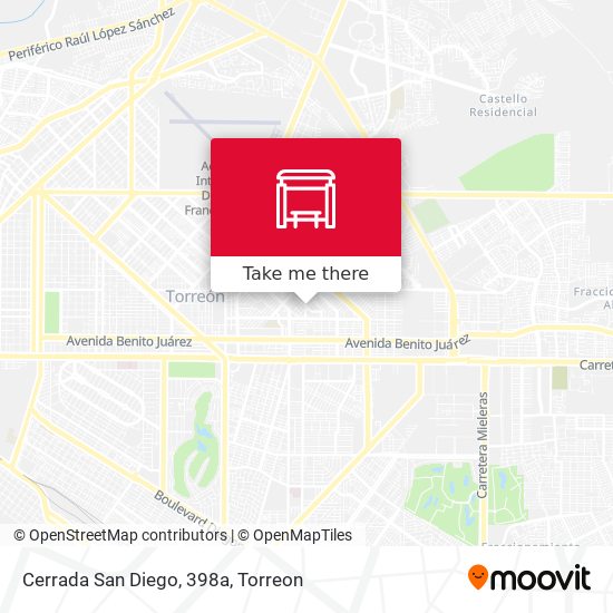 Mapa de Cerrada San Diego, 398a