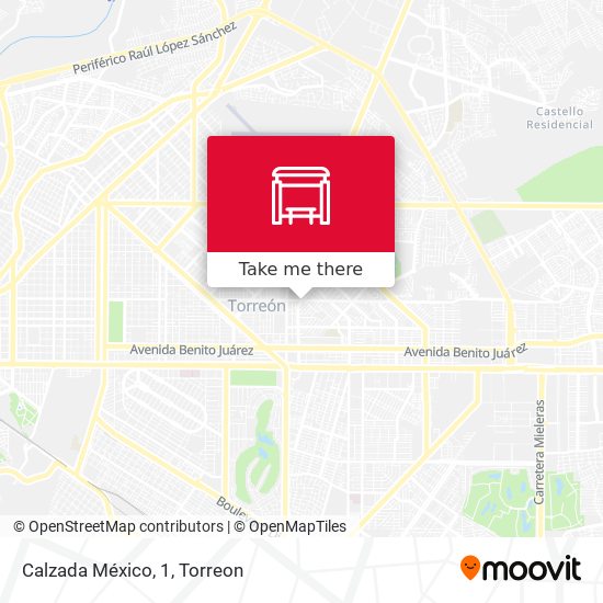 Mapa de Calzada México, 1
