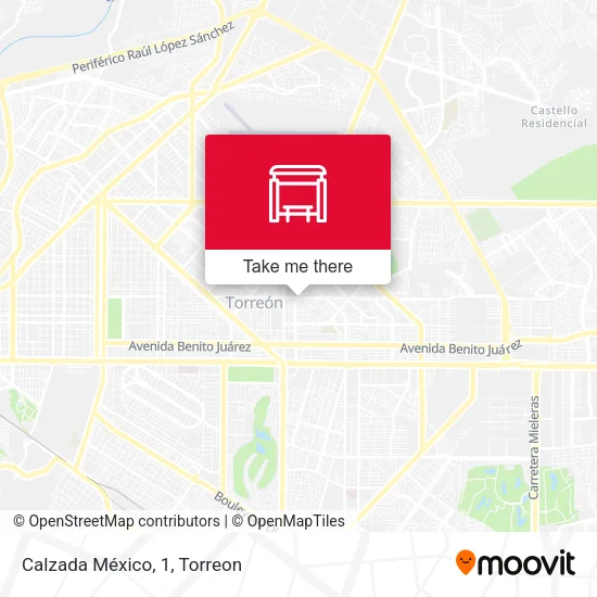 Mapa de Calzada México, 1
