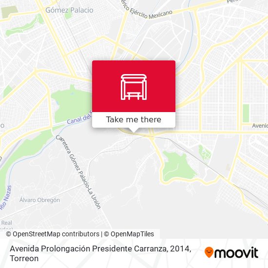 Mapa de Avenida Prolongación Presidente Carranza, 2014