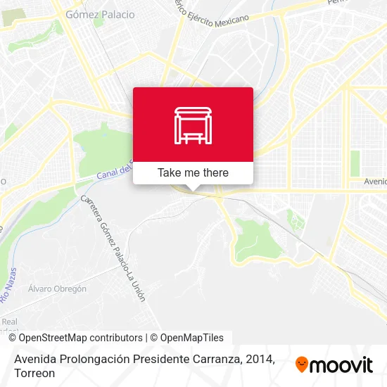 Mapa de Avenida Prolongación Presidente Carranza, 2014