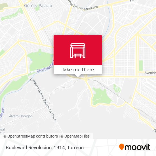 Boulevard Revolución, 1914 map