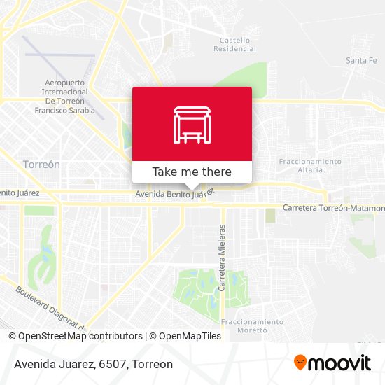 Mapa de Avenida Juarez, 6507