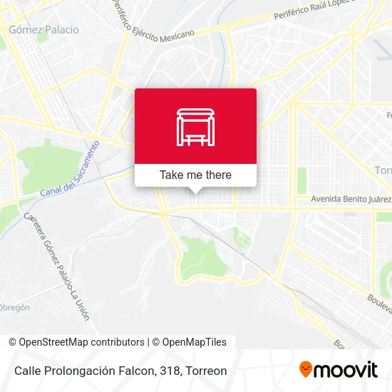 Mapa de Calle Prolongación Falcon, 318
