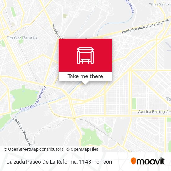Mapa de Calzada Paseo De La Reforma, 1148