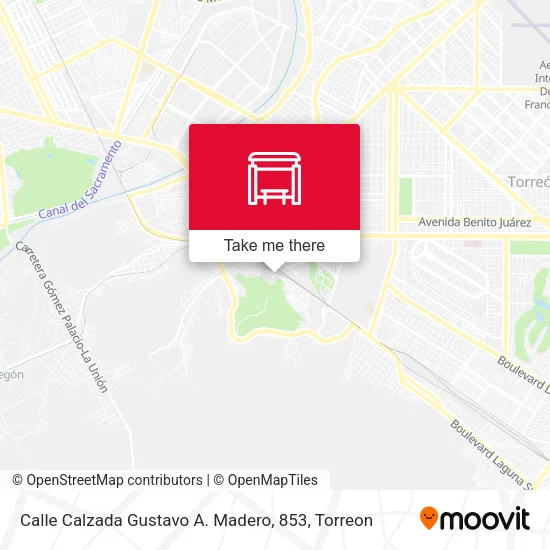 Mapa de Calle Calzada Gustavo A. Madero, 853