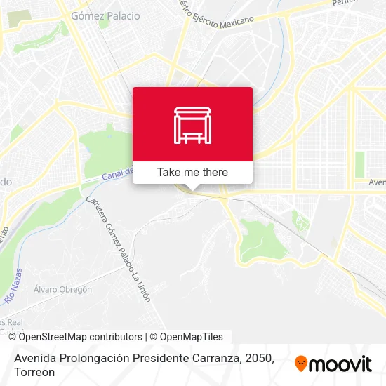 Mapa de Avenida Prolongación Presidente Carranza, 2050