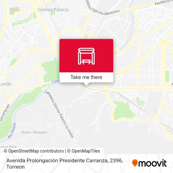 Mapa de Avenida Prolongación Presidente Carranza, 2396
