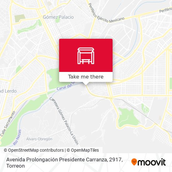 Mapa de Avenida Prolongación Presidente Carranza, 2917