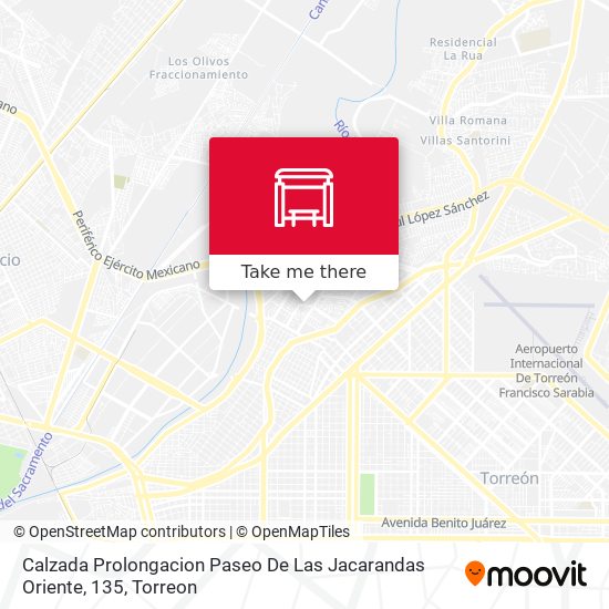 Calzada Prolongacion Paseo De Las Jacarandas Oriente, 135 map