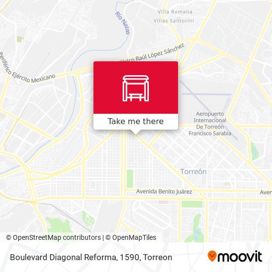 Boulevard Diagonal Reforma, 1590 map