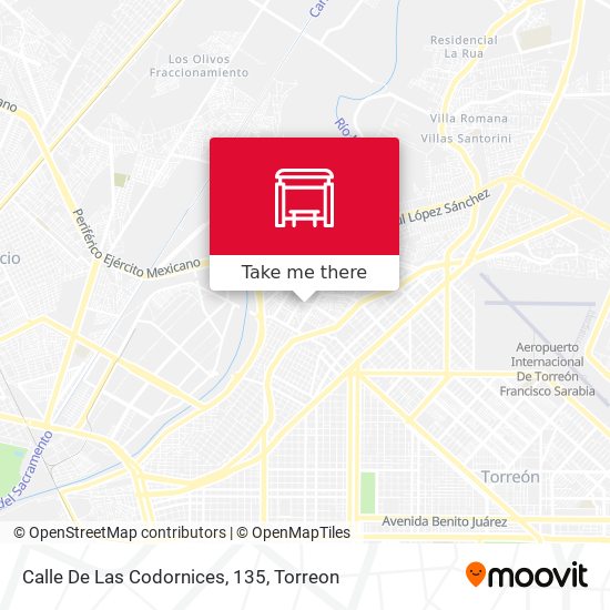 Calle De Las Codornices, 135 map